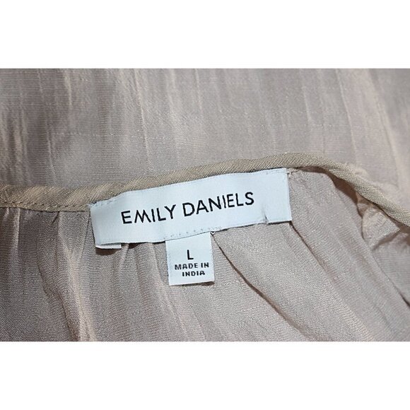 Emily Daniels Embroidereed Peasant Top , Beige, Large - Picture 4 of 9